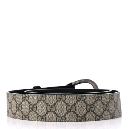 Gucci GG Supreme Monogram Suede Dionysus 40mm Belt 90 36 Beige Black 2 of 7