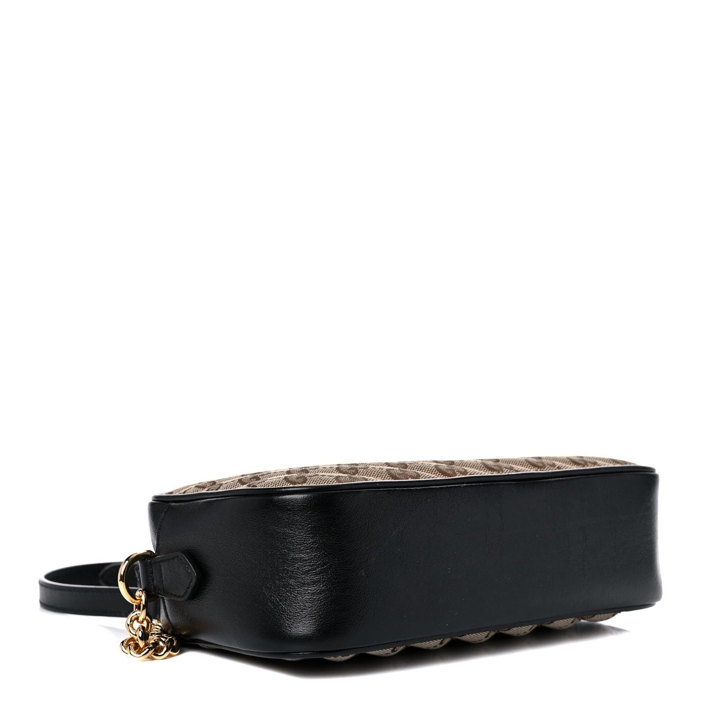 Monogram Matelasse Diagonal Small GG Marmont Chain Shoulder Bag Beige Black