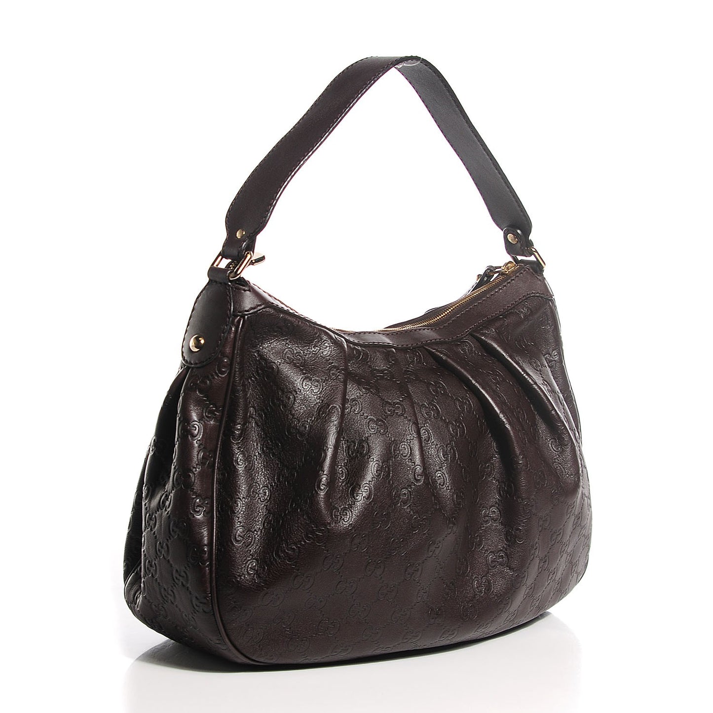 Guccissima Medium Sukey Hobo Dark Brown