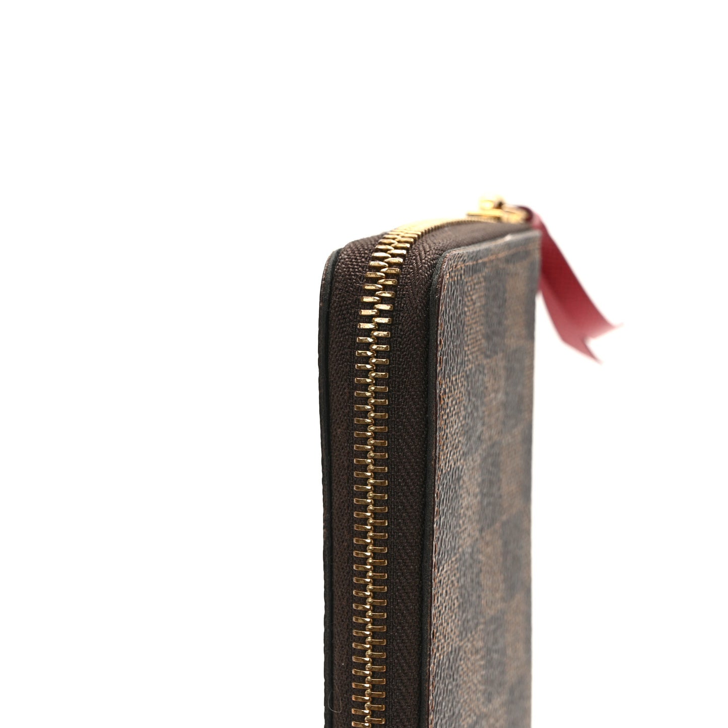 Damier Ebene Clemence Wallet Cherry