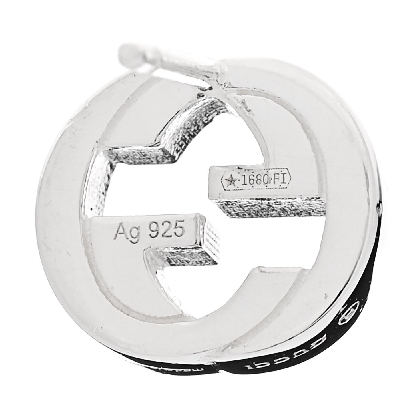 Sterling Silver Interlocking GG Stud Earrings