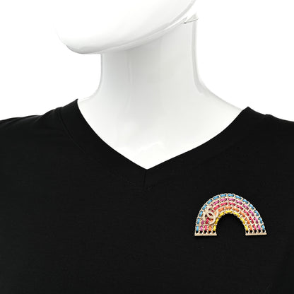Chanel Lambskin Chain Rainbow CC Brooch Gold Multicolor 2 of 4