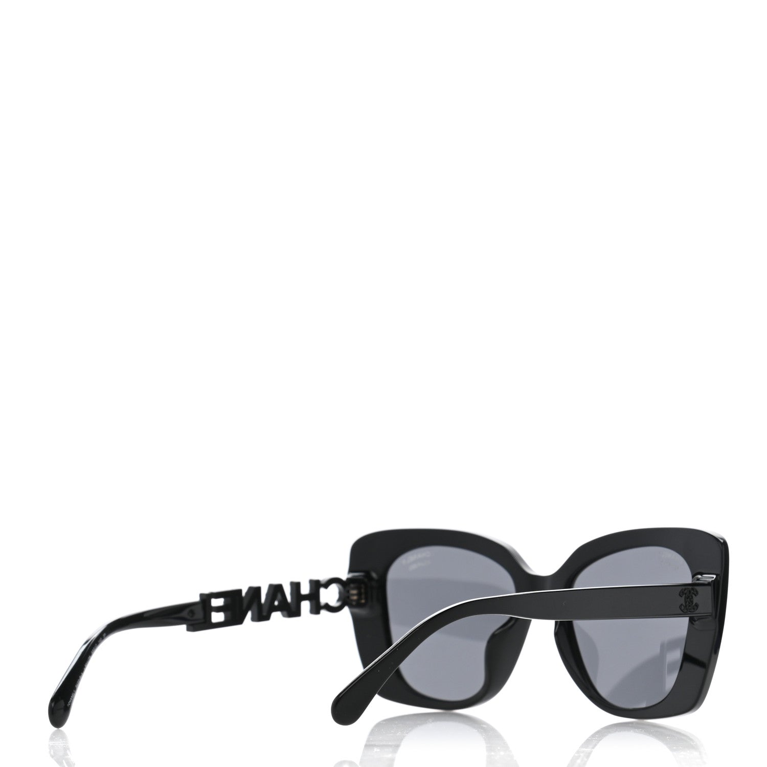 Chanel Acetate Strass Square Sunglasses 5422 Black 4 of 8