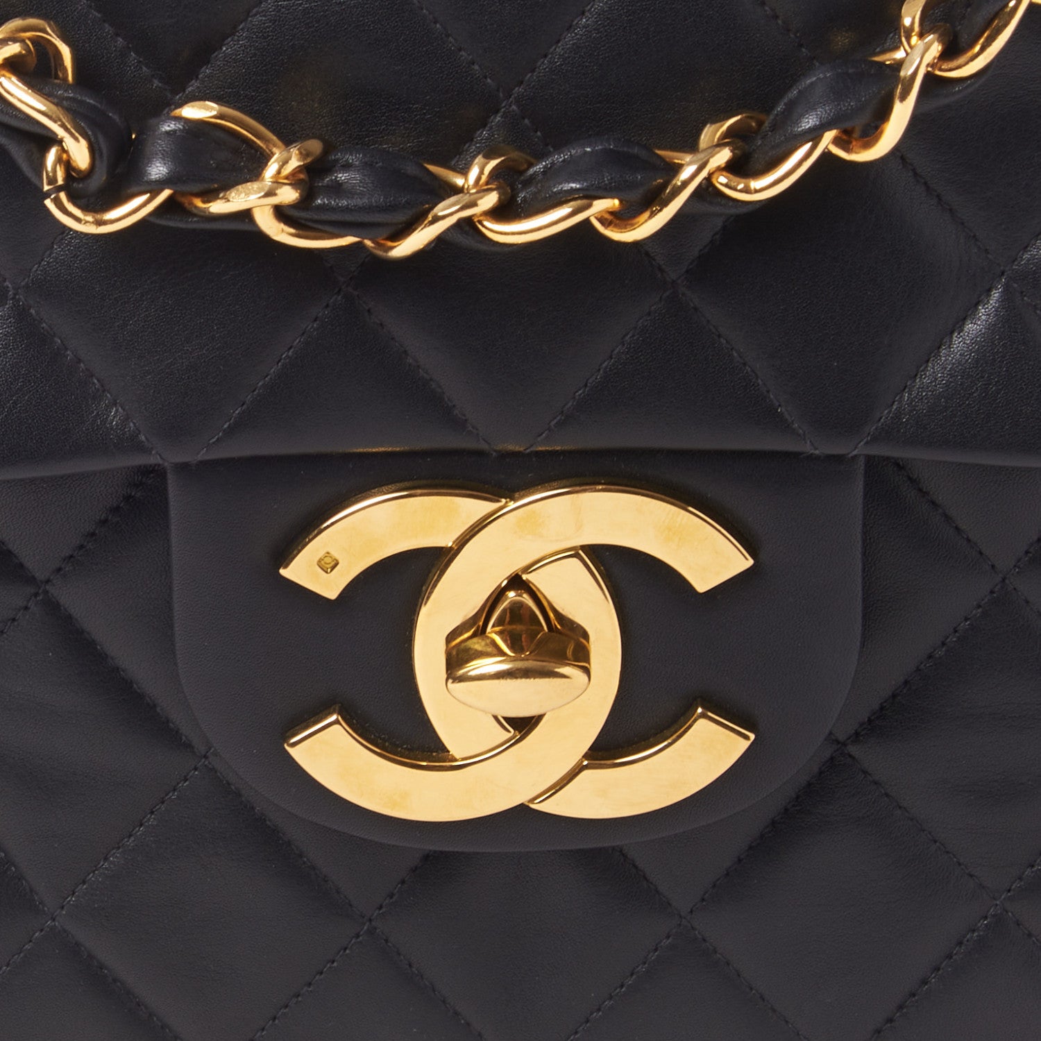 Chanel Lambskin Quilted XL Jumbo Single Flap Black 8 of 10