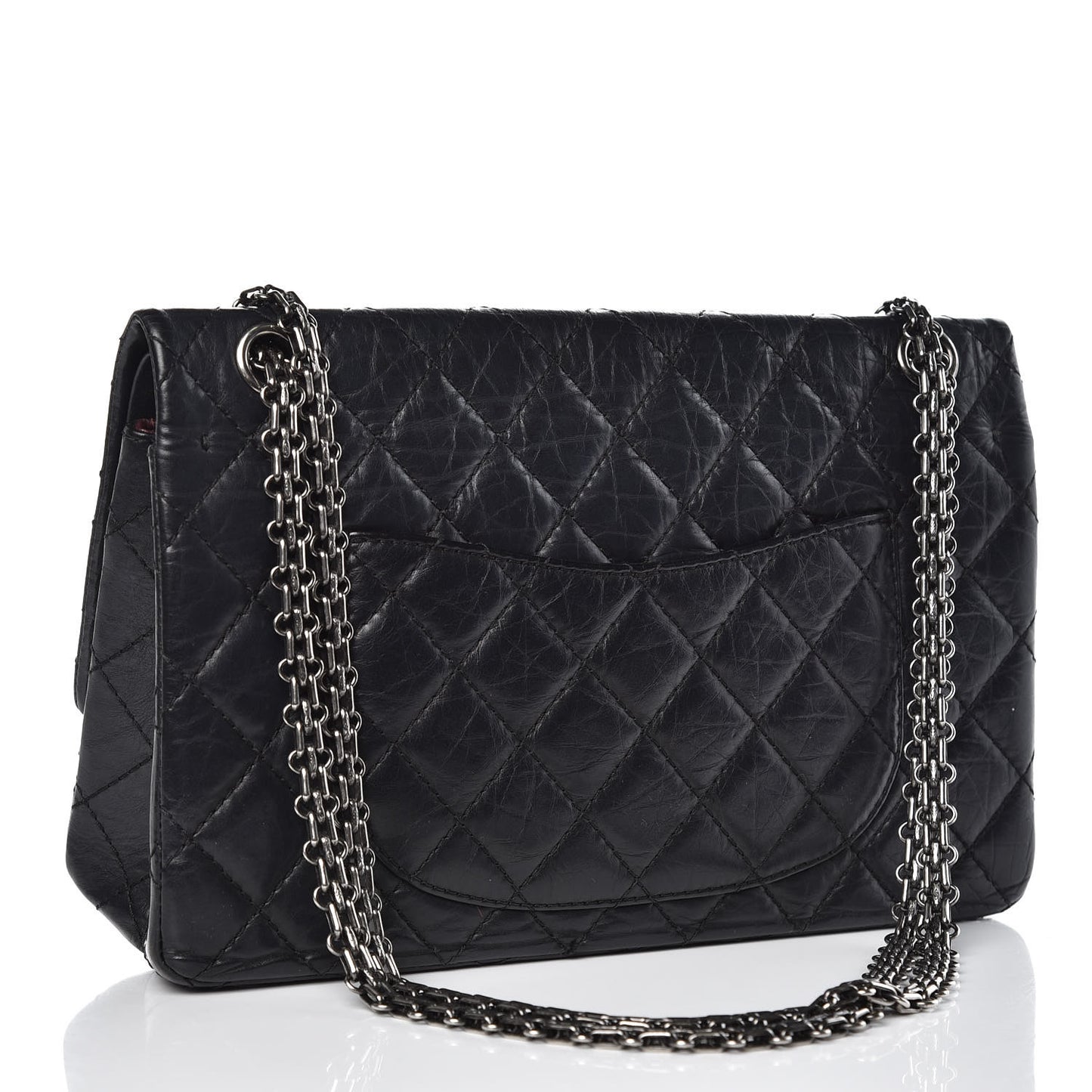 Aged Calfskin Quilted 2.55 Reissue 226 Flap Black