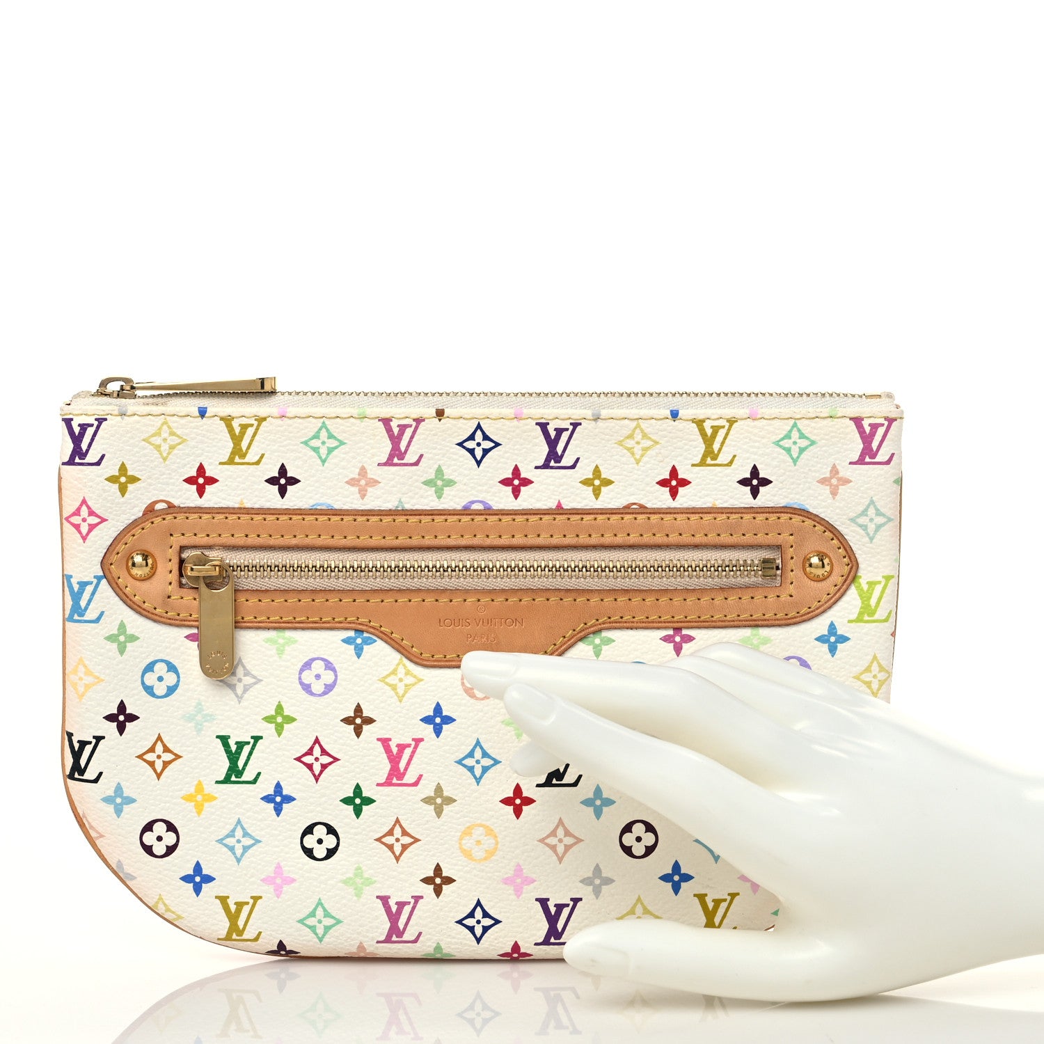 Louis Vuitton Monogram Multicolor Pochette Plate GM White 2 of 7