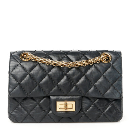 Chanel Aged Calfskin Quilted 2.55 Reissue Mini Flap Black 1 of 10
