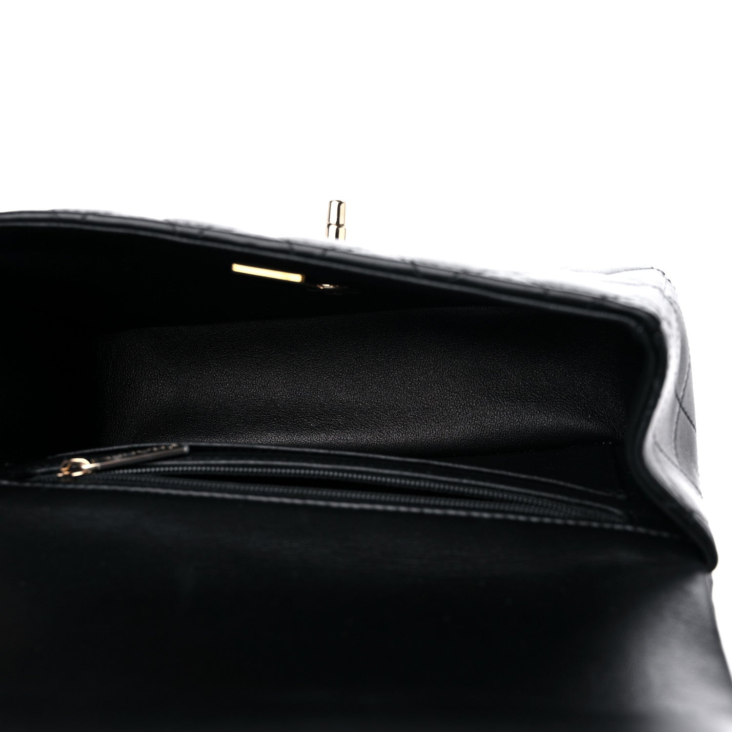 Chanel Lambskin Quilted Mini Top Handle Rectangular Flap Black 5 of 9