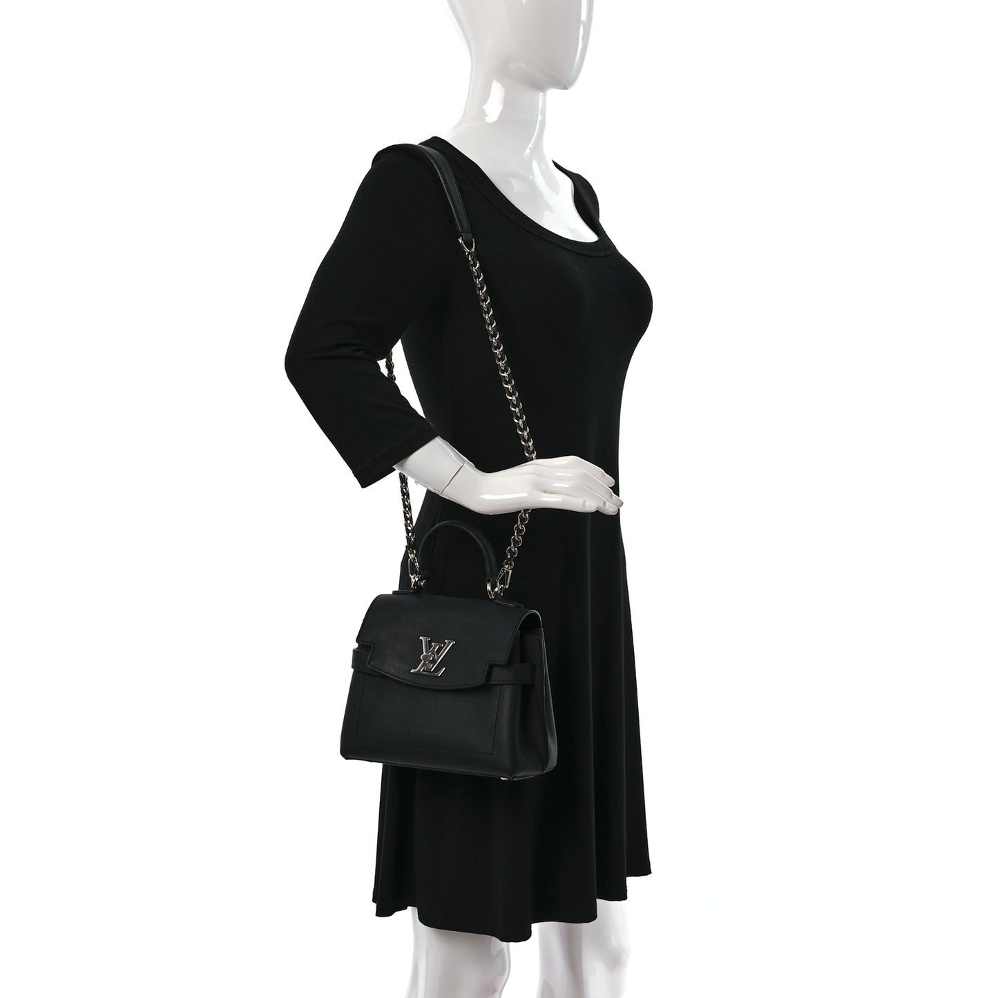 Calfskin Lockme Ever Mini Black