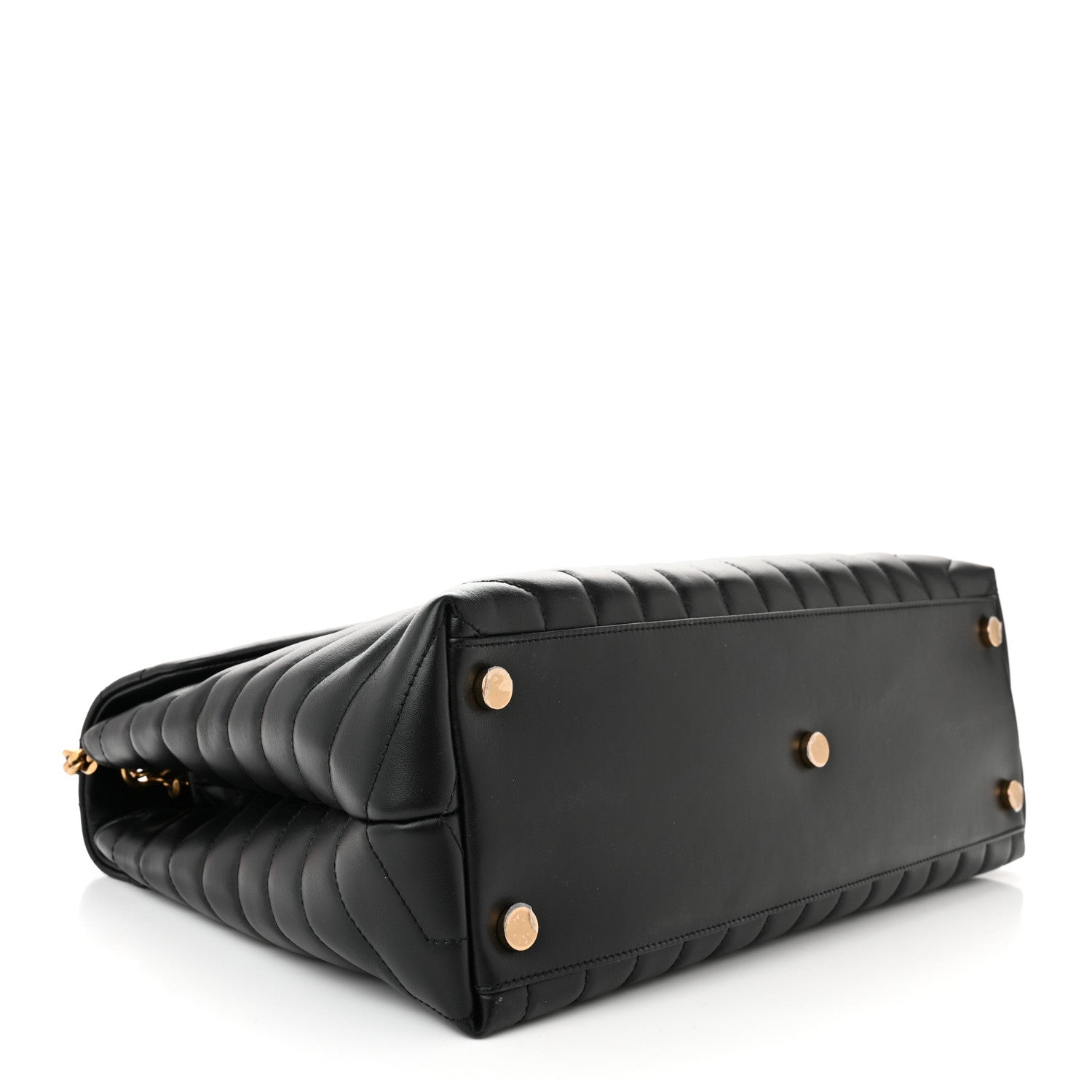 Saint Laurent Calfskin Y Quilted Monogram Large Loulou Chain Satchel Black 4 of 11