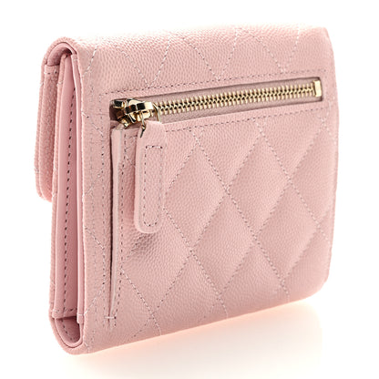 Chanel Caviar Quilted Compact Flap Wallet Light Pink 3 of 7