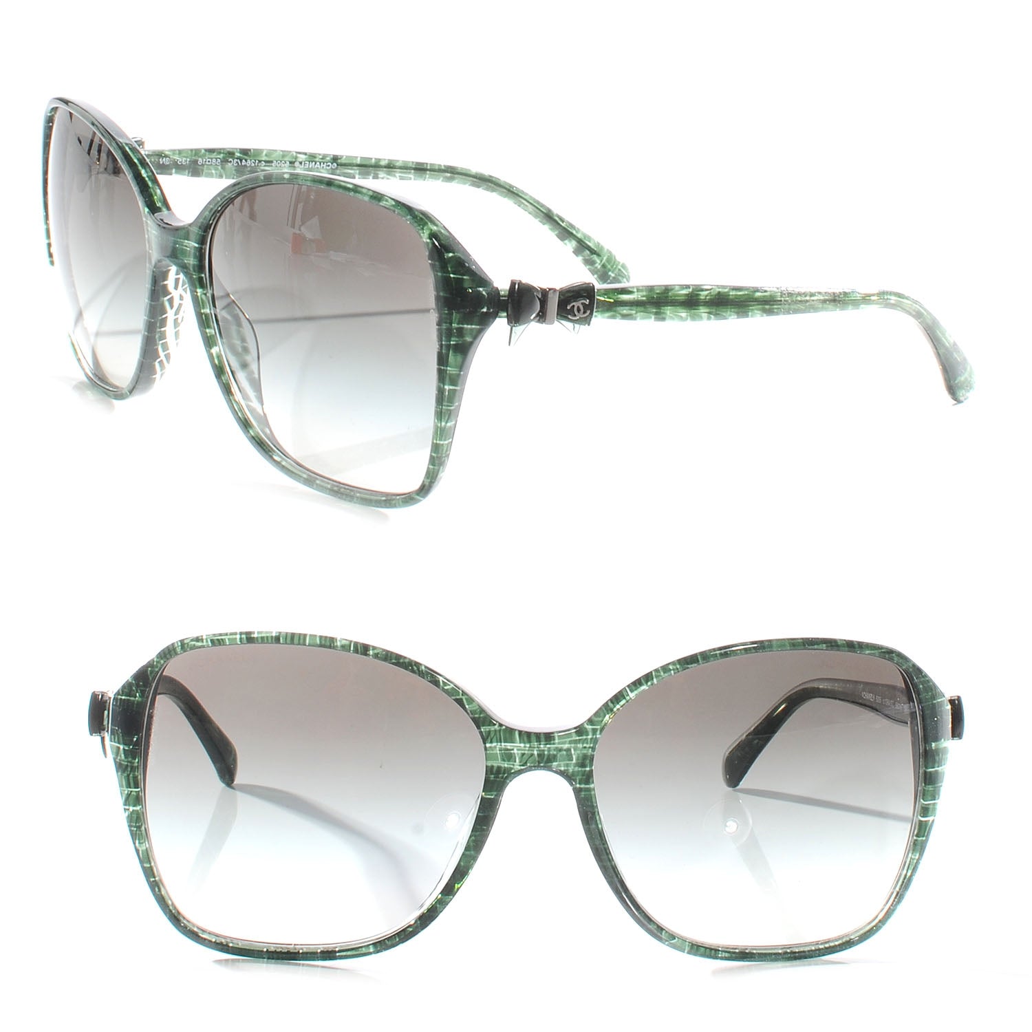 Chanel CC Bow Sunglasses 5205 Green 1 of 4