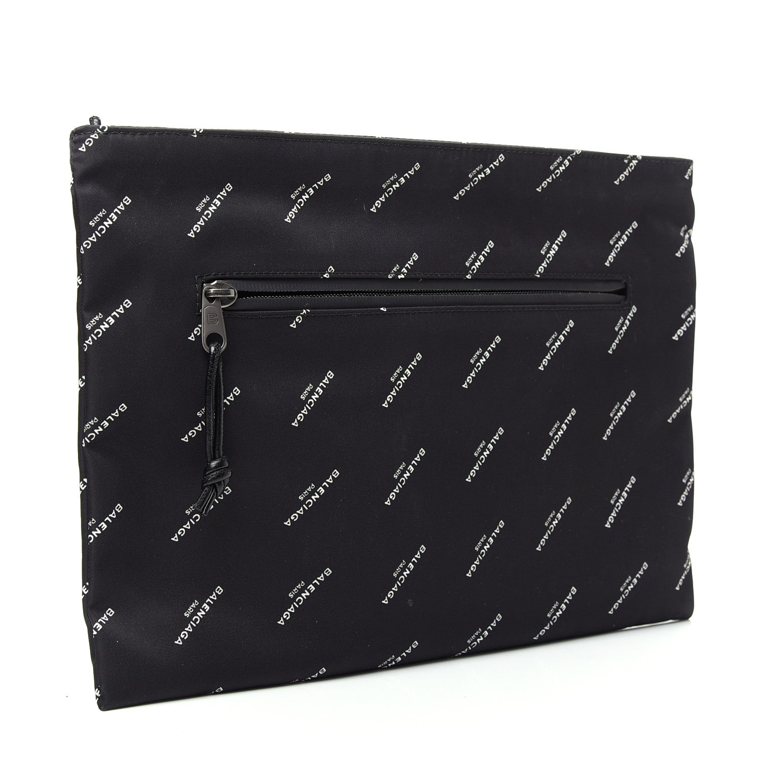 Balenciaga Nylon Allover Logo Documents Case Black 3 of 7