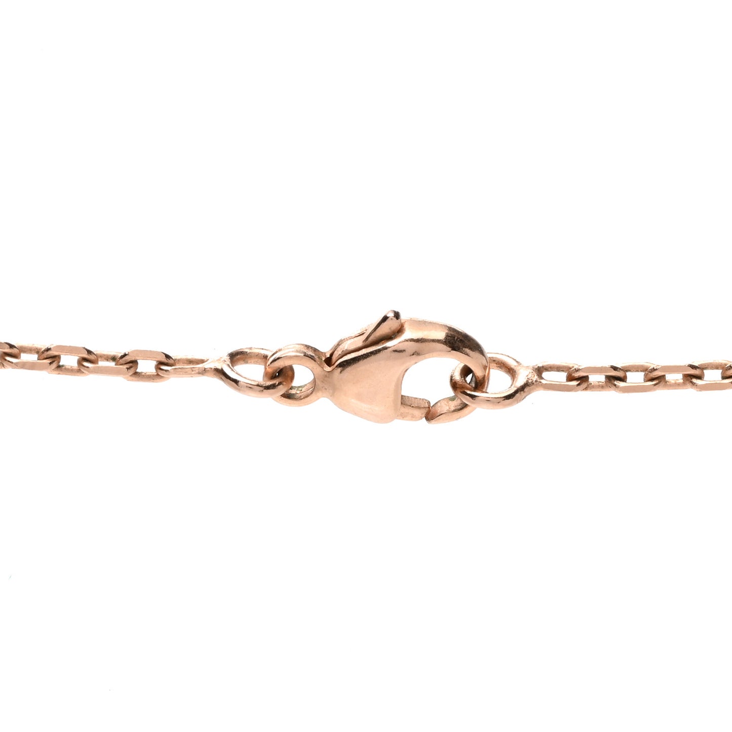 Rose Gold Lacquered Cage d'H Pendant Necklace White