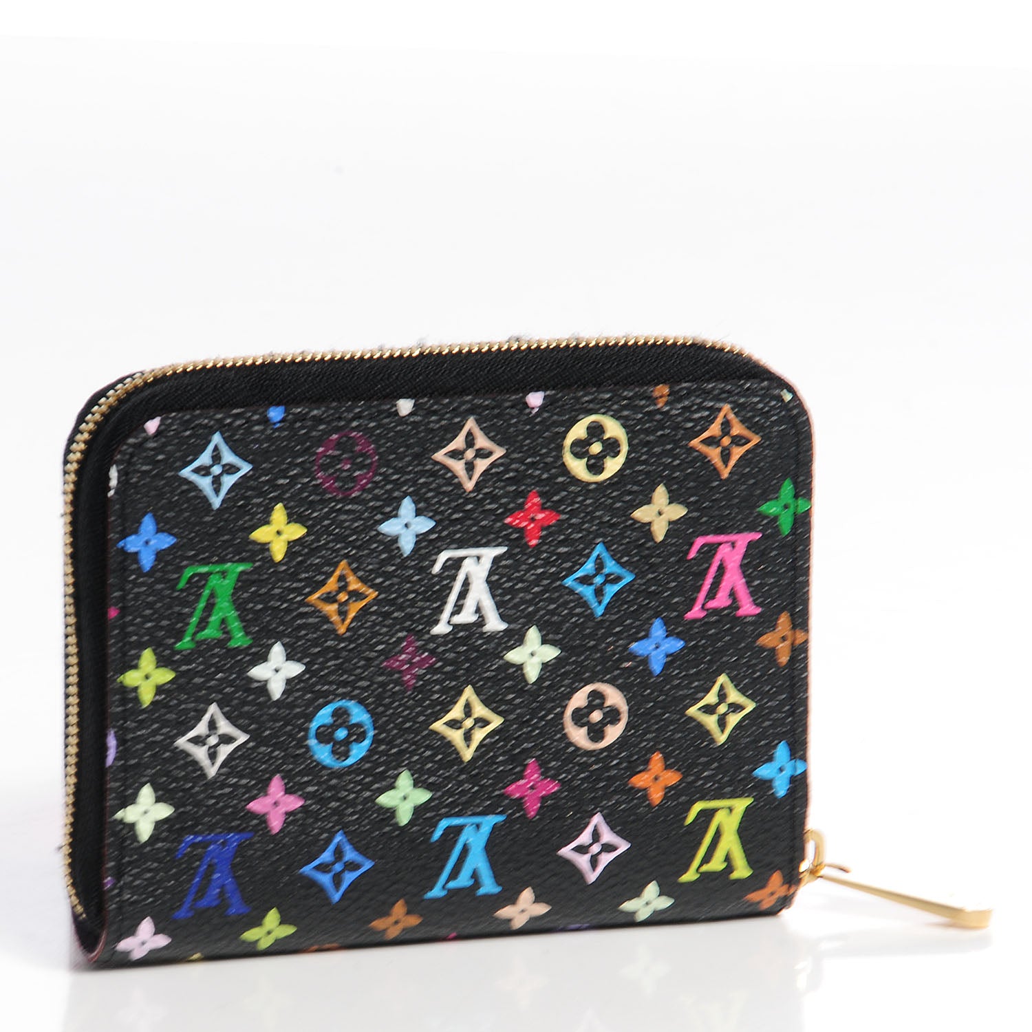 Louis Vuitton Monogram Multicolor Zippy Coin Purse Black Violet 3 of 8