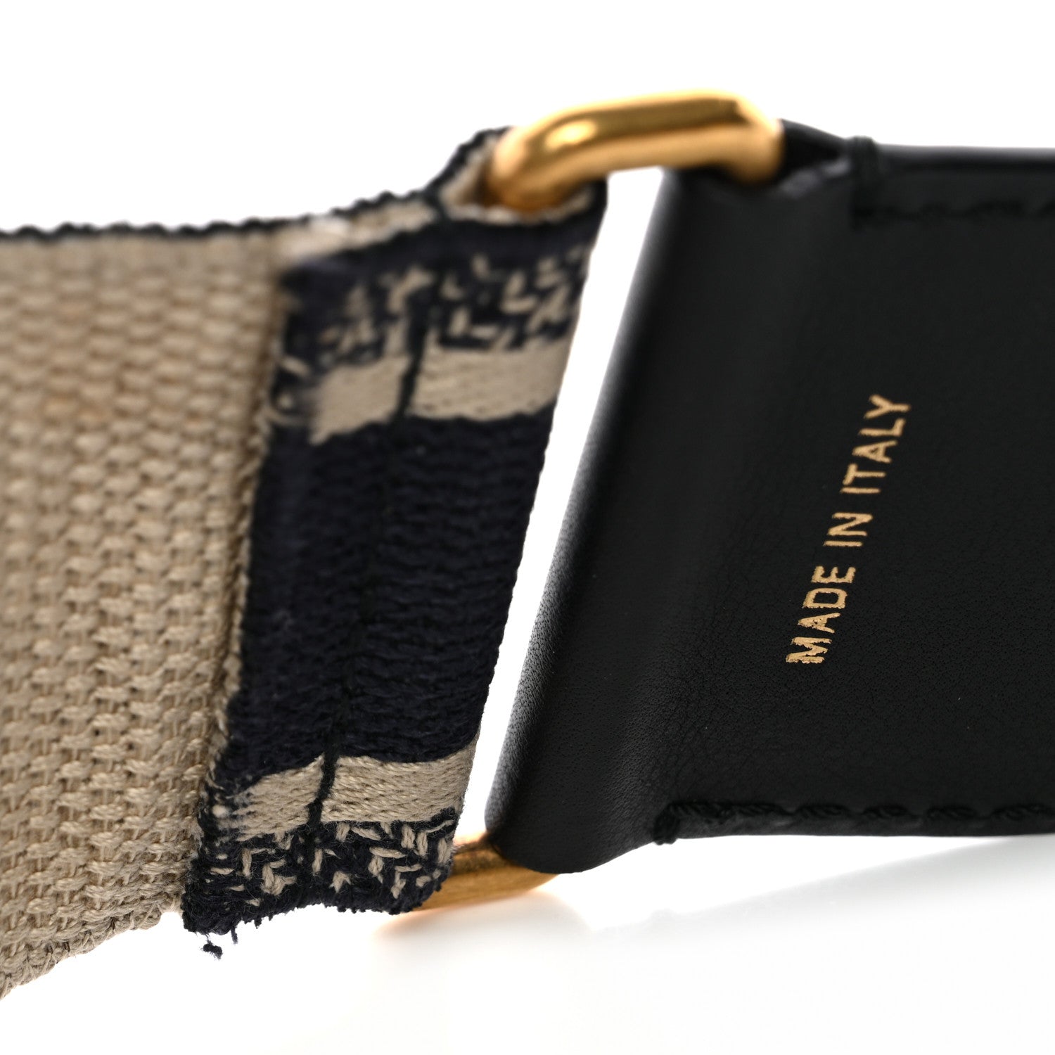 Christian Dior Canvas Embroidered Shoulder Strap Blue 5 of 5