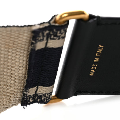 Christian Dior Canvas Embroidered Shoulder Strap Blue 5 of 5