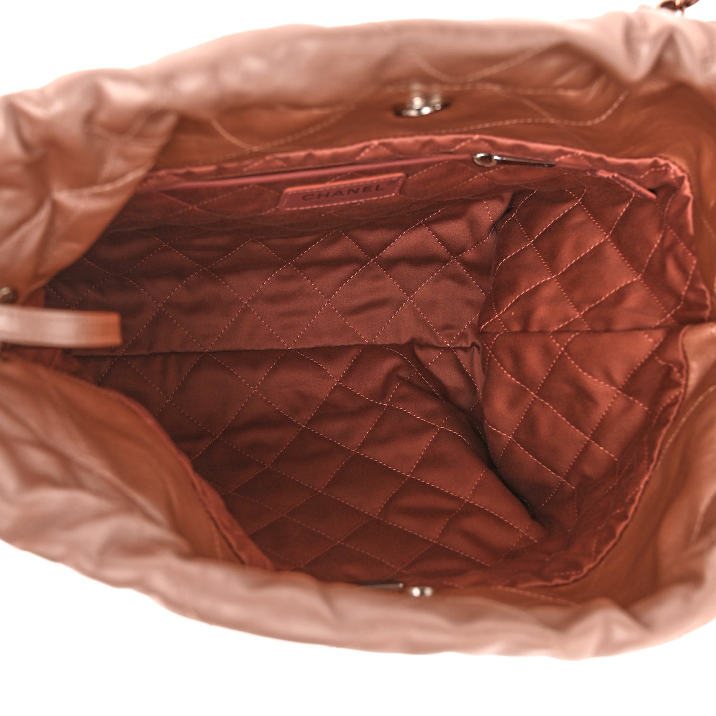 Metallic Calfskin Quilted Small Chanel 22 Pink