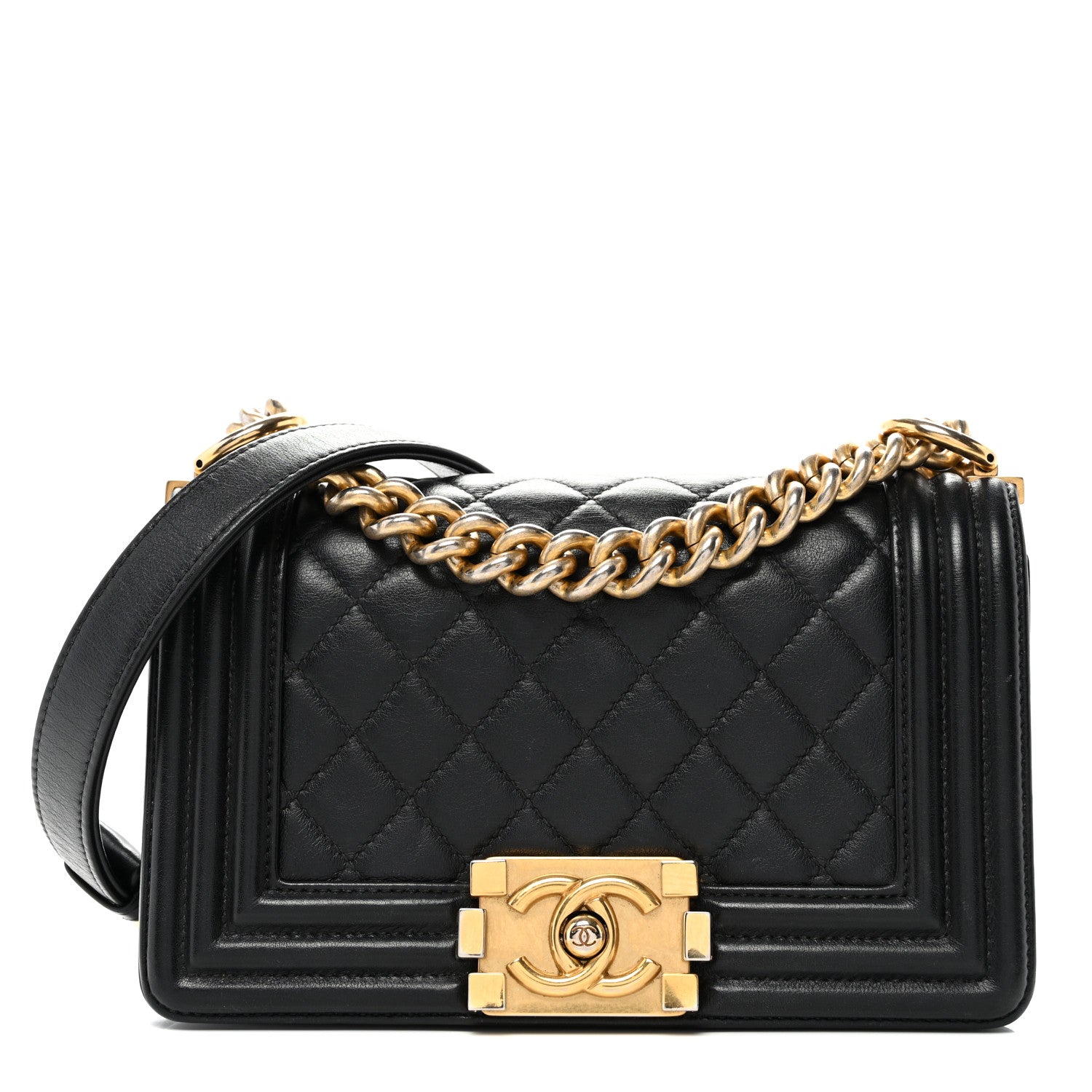 Chanel Lambskin Quilted Small Boy Flap Black 1 of 9
