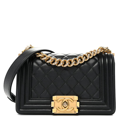 Chanel Lambskin Quilted Small Boy Flap Black 1 of 9