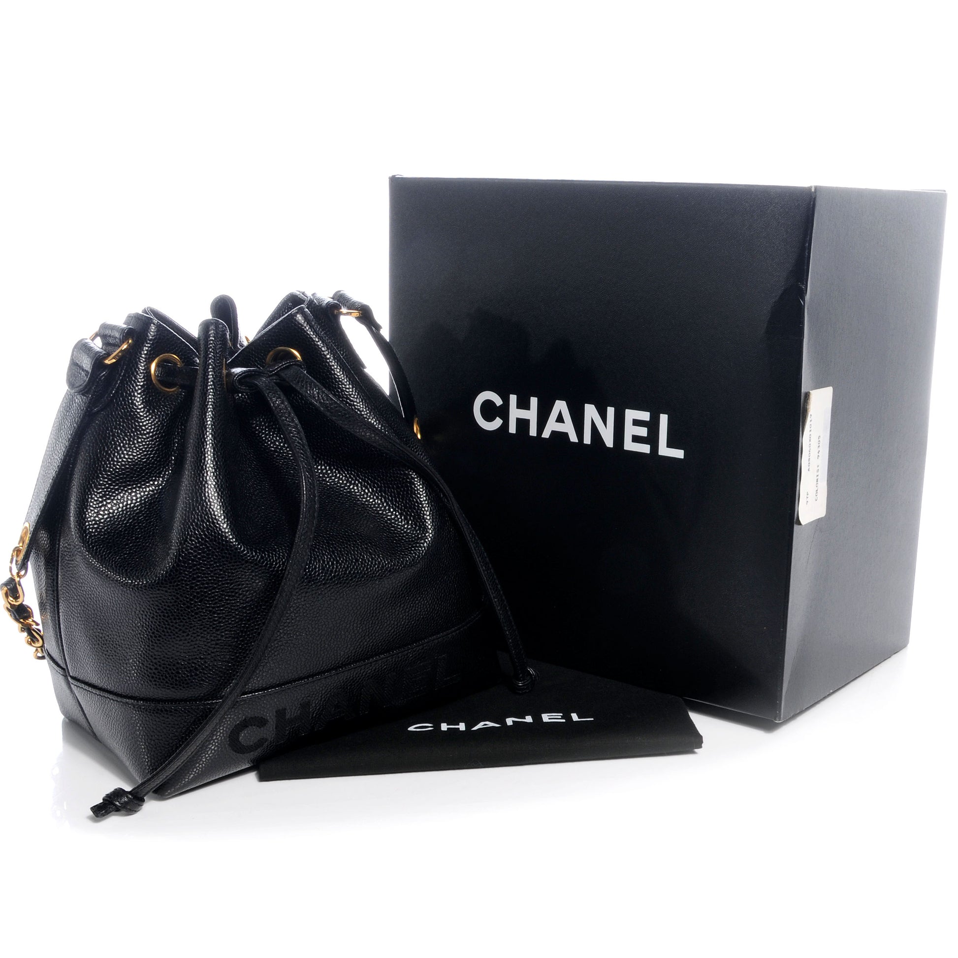 Chanel Caviar Drawstring Shoulder Bag Black 5 of 8