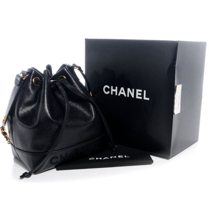 Chanel Caviar Drawstring Shoulder Bag Black 5 of 8