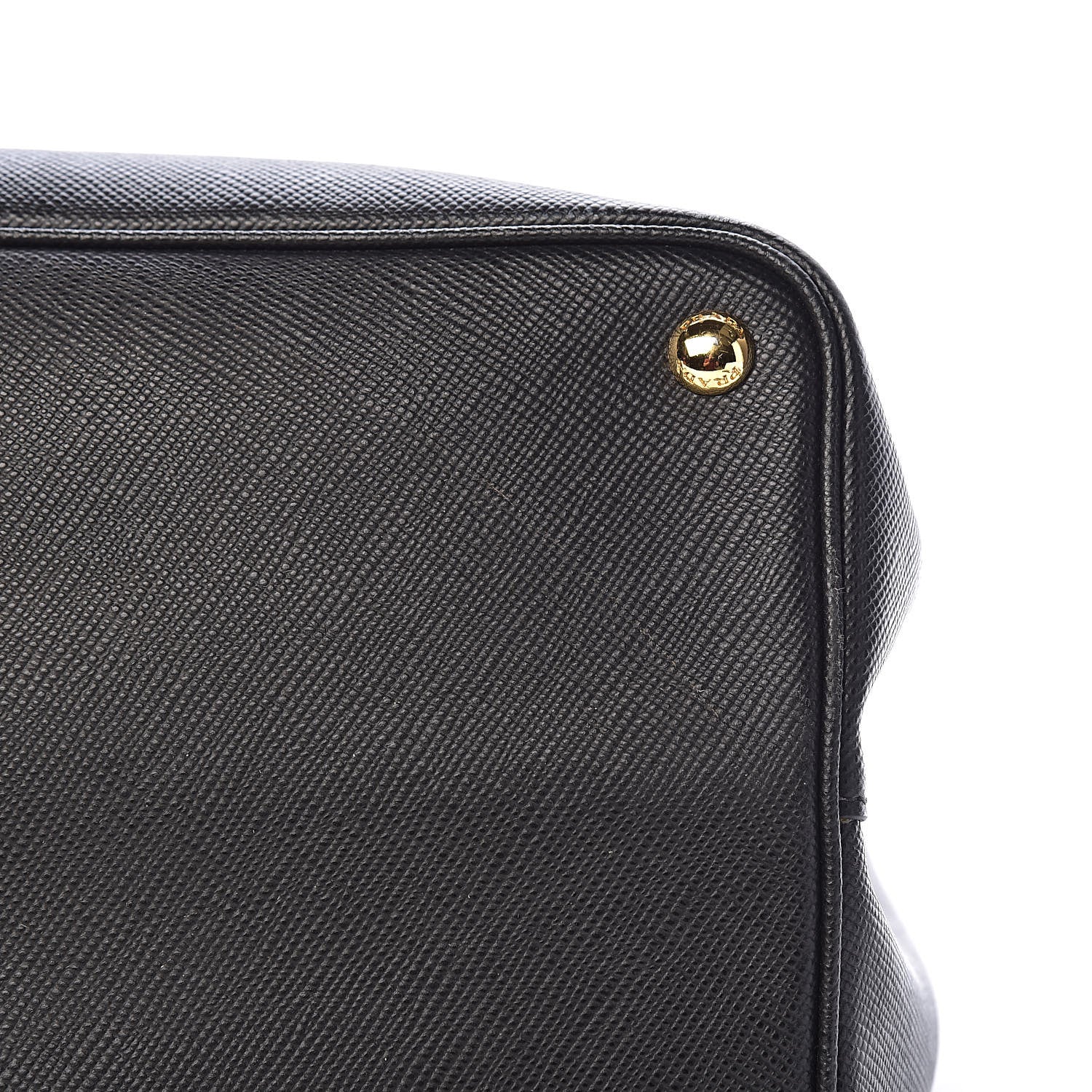 Prada Saffiano Cuir Large Double Bag Black Fuoco 11 of 15