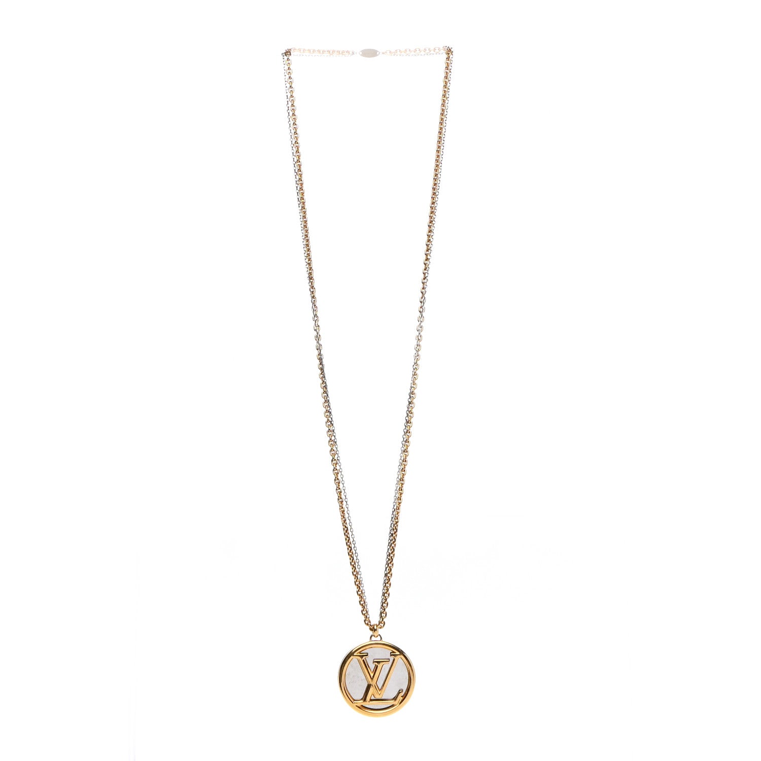 Louis Vuitton Louise Long Necklace Gold 3 of 10