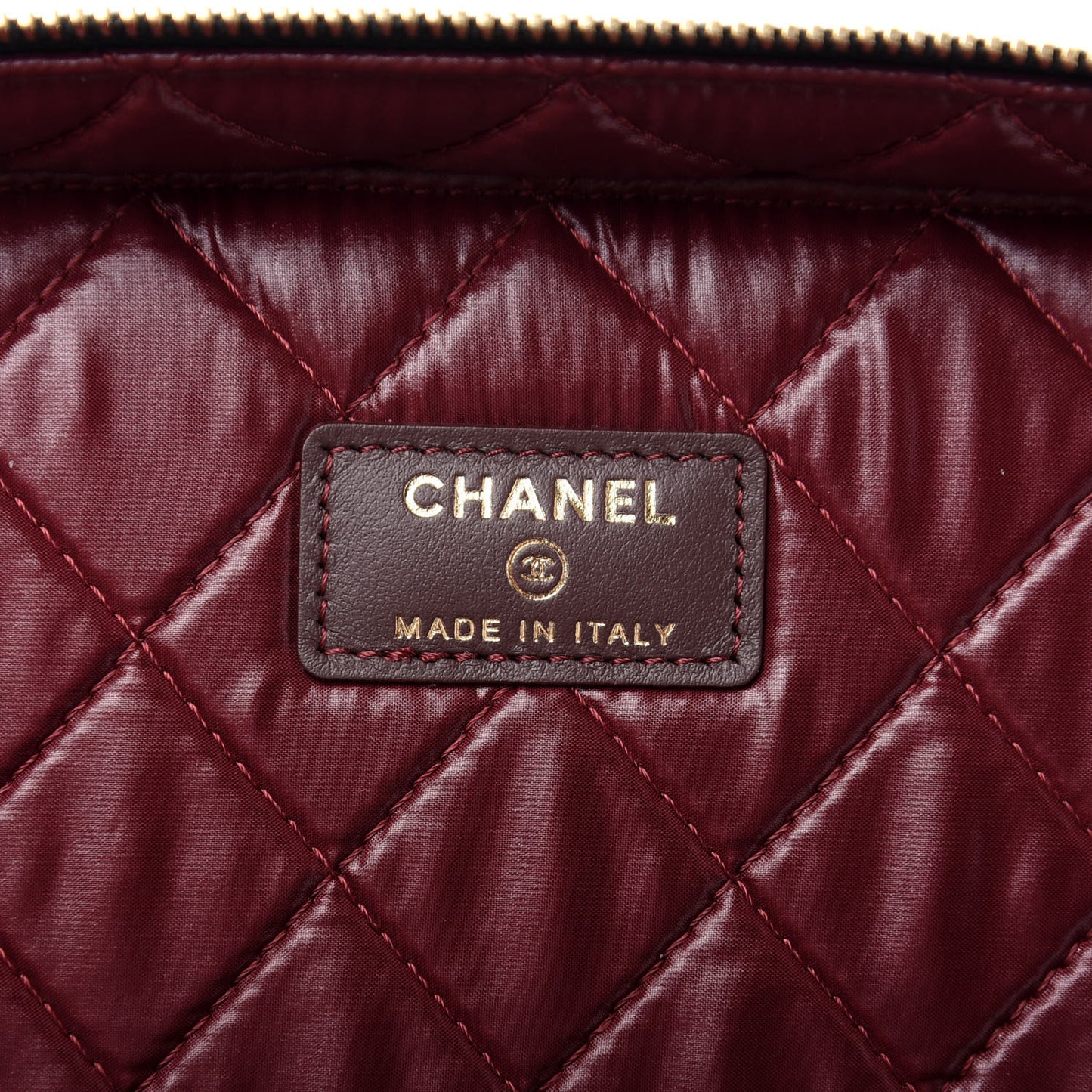 Caviar Quilted Large Vanity Pouch Black