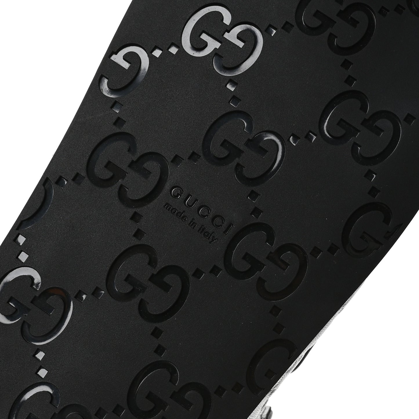 Guccissima GG Embossed Womens Sandals 37.5 Black