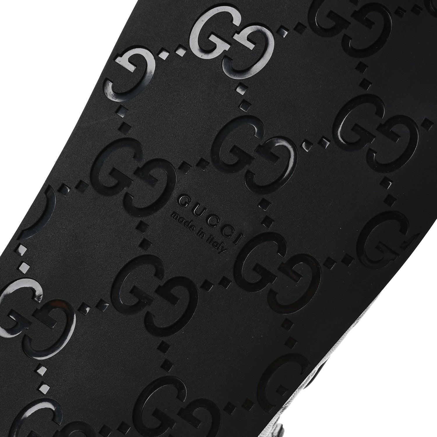 Gucci Guccissima GG Embossed Womens Sandals 37.5 Black 7 of 9