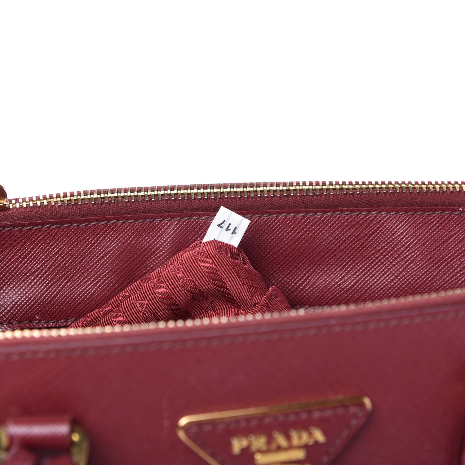 Prada Saffiano Mini Galleria Double Zip Tote Cerise 9 of 12