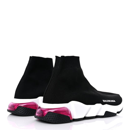 Balenciaga Neoprene Knit Mens Speed Clear Sole Sneakers 9 Black 4 of 10