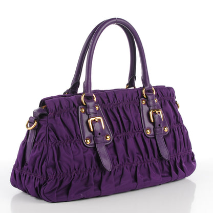 Prada Tessuto Nylon Gaufre Shopping Satchel Ciclamino 3 of 9