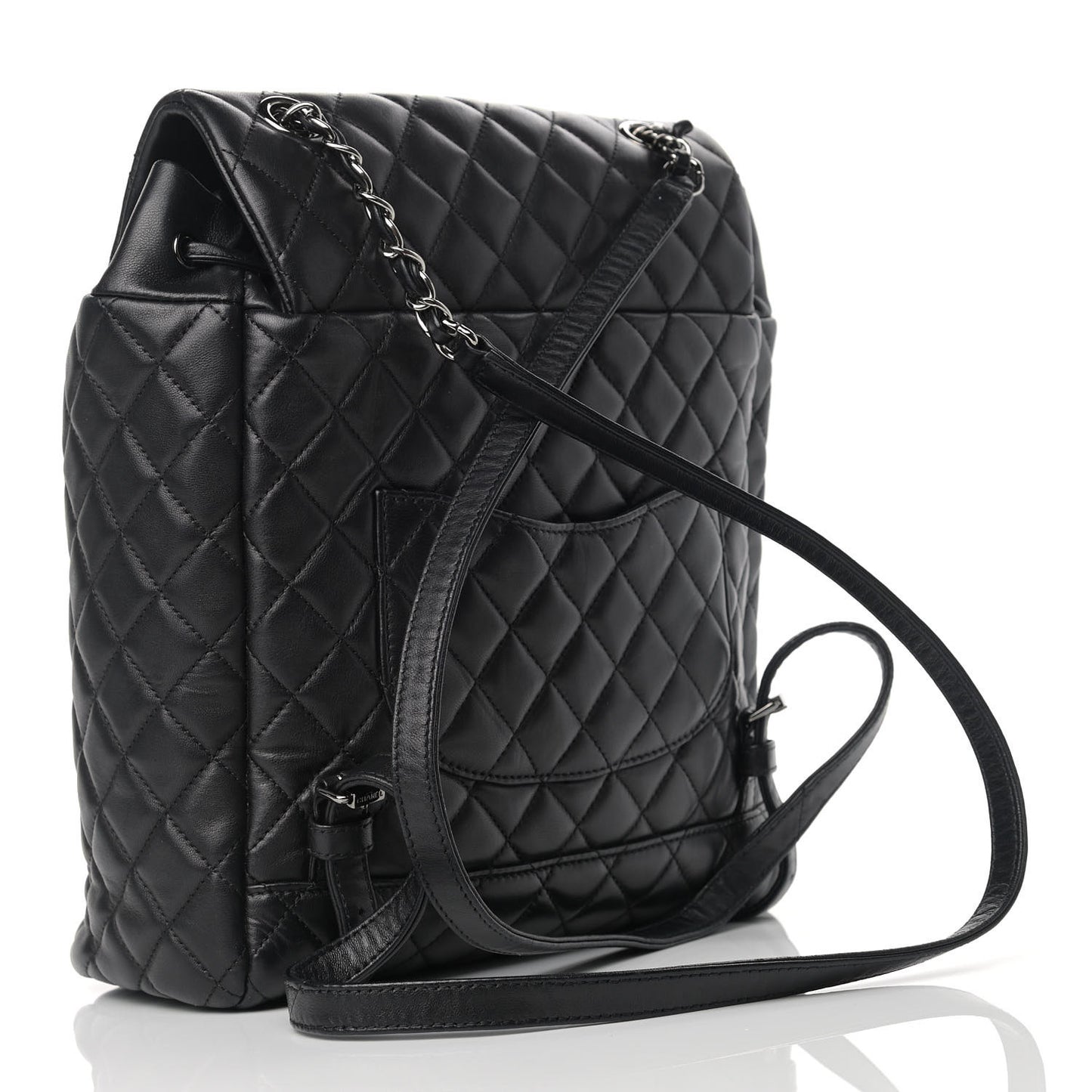 Lambskin Quilted Large Urban Spirit Backpack Black