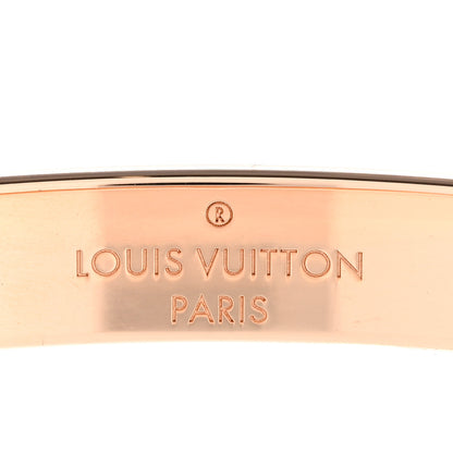 Louis Vuitton Brass Monogram Nanogram Cuff M Pink Gold 4 of 6