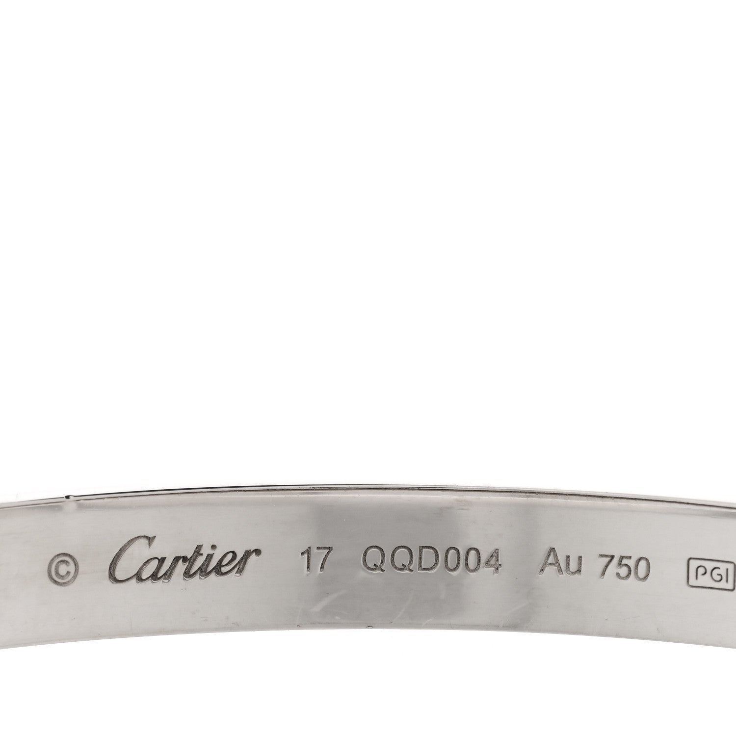 Cartier 18K White Gold LOVE Bracelet 17 3 of 7