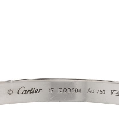 Cartier 18K White Gold LOVE Bracelet 17 3 of 7