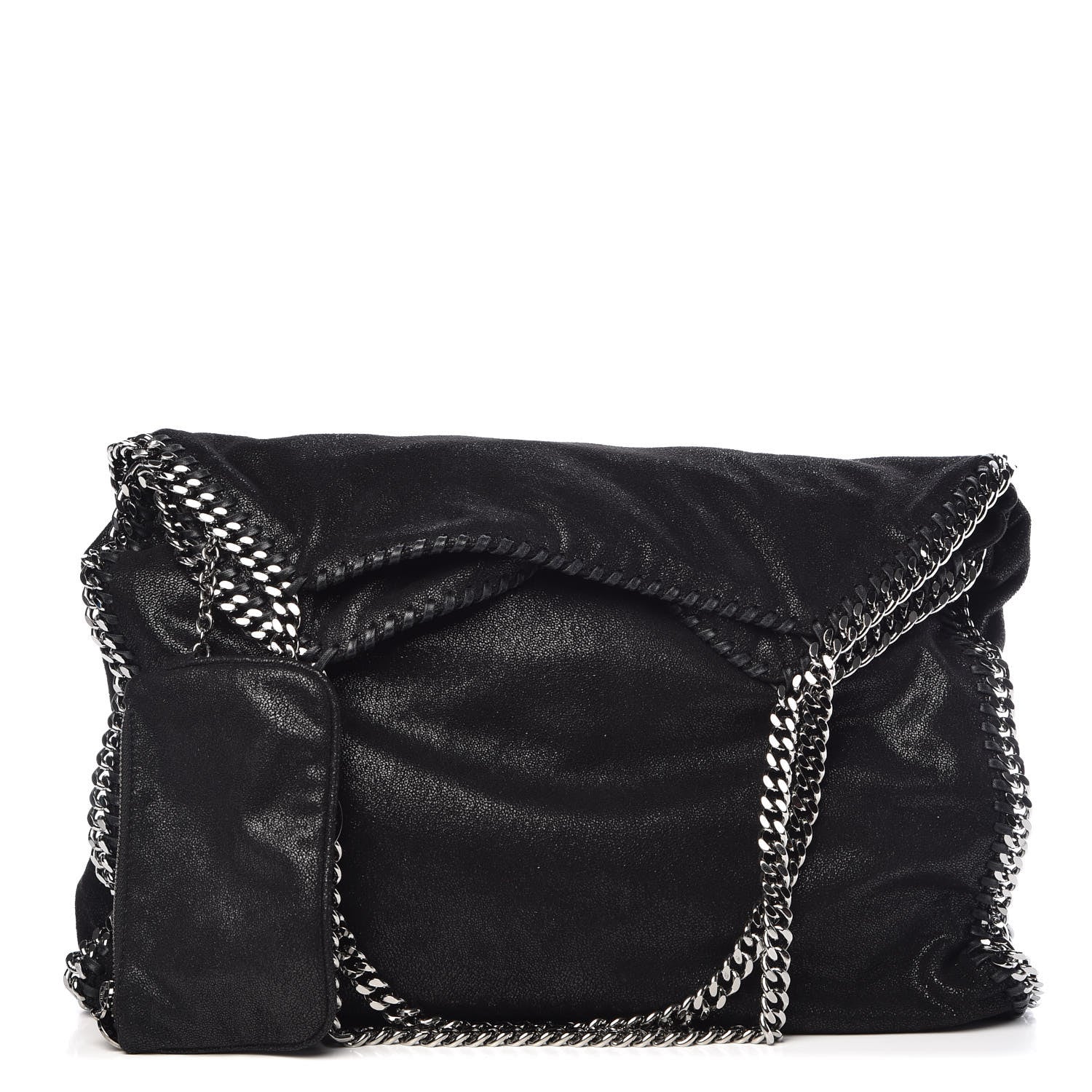 Stella McCartney Shaggy Deer Big Falabella Tote Black 3 of 9