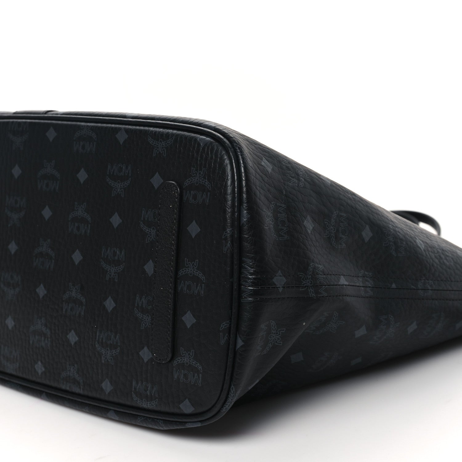 MCM Visetos Large Liz Reversible Shopper Tote Black 10 of 17