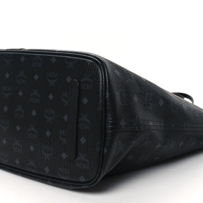 MCM Visetos Large Liz Reversible Shopper Tote Black 10 of 17