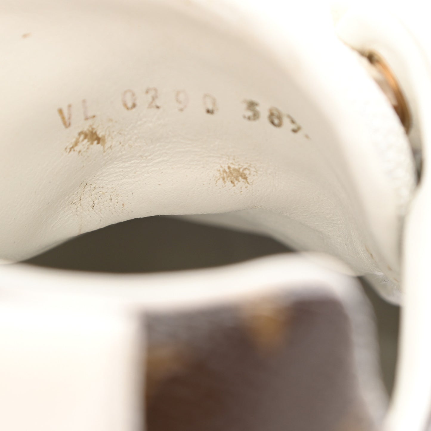 Calfskin Monogram Run Away Sneakers 38.5 White