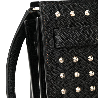 Saint Laurent SAINT LAURENT Calfskin Studded Nano Sac De Jour Black 14 of 18