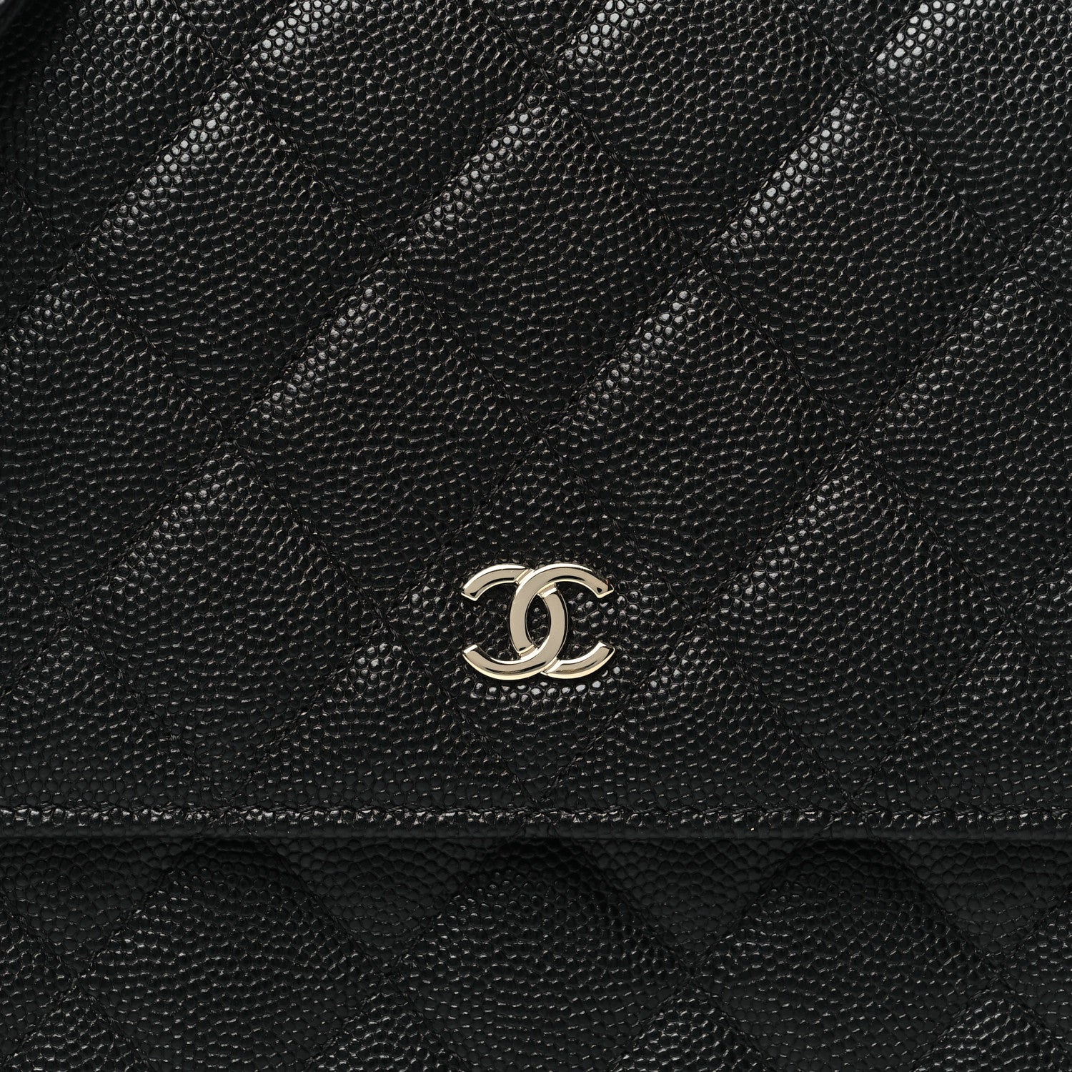 Chanel Caviar Quilted Square Wallet On Chain WOC Black 9 of 12