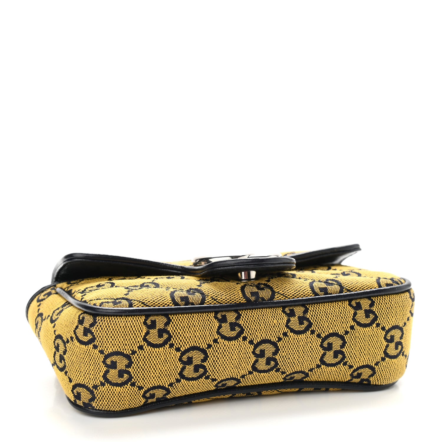 Gucci Monogram Multicolor Matelasse Diagonal Super Mini GG Marmont Shoulder Bag Yellow Blue 3 of 11