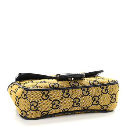 Gucci Monogram Multicolor Matelasse Diagonal Super Mini GG Marmont Shoulder Bag Yellow Blue 3 of 11
