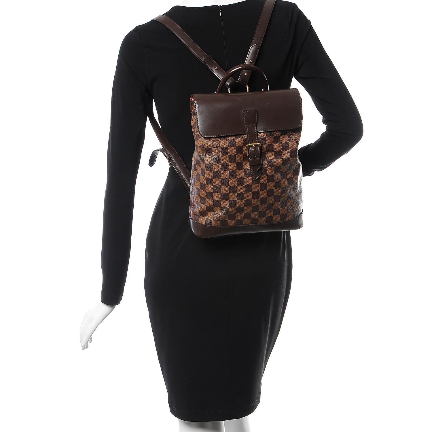 Louis Vuitton Damier Ebene Soho Backpack 2 of 17