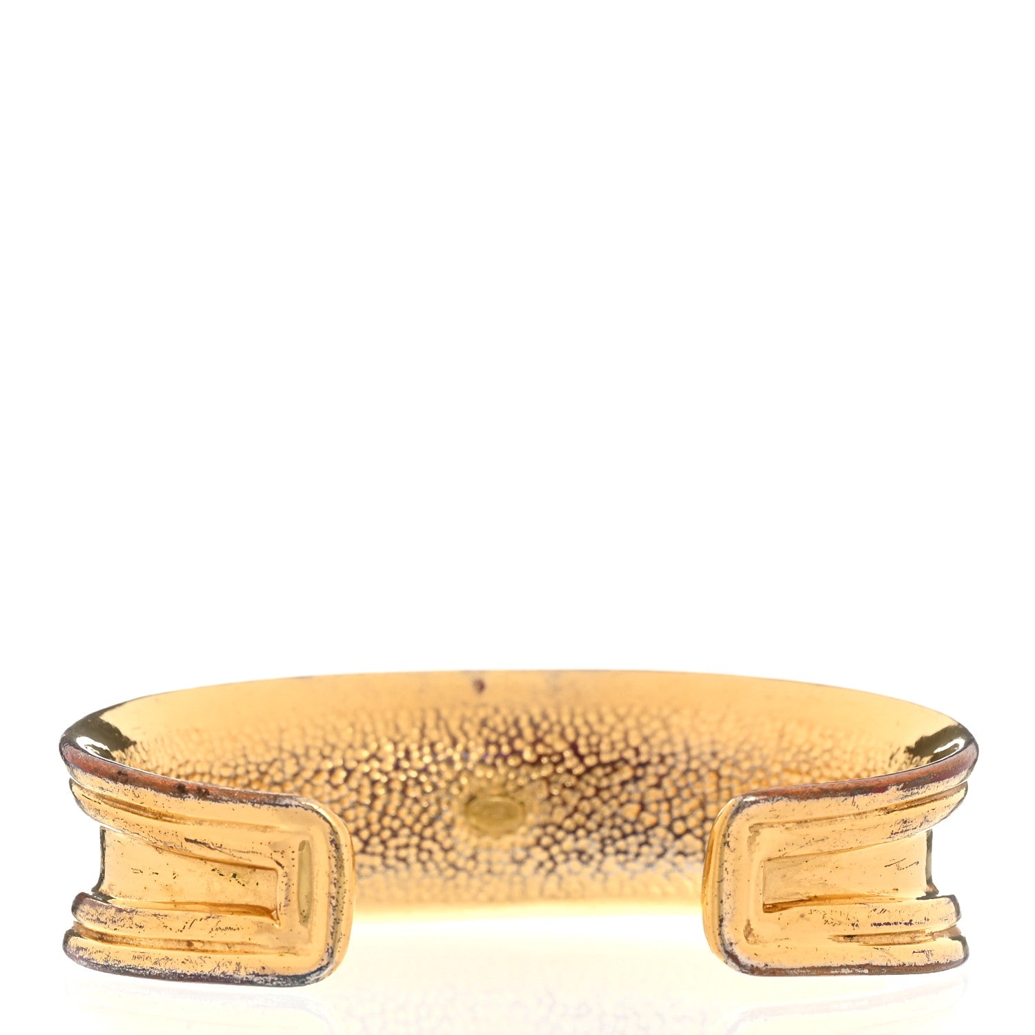 Chanel Metal Logo Cuff Bracelet Gold 3 of 5