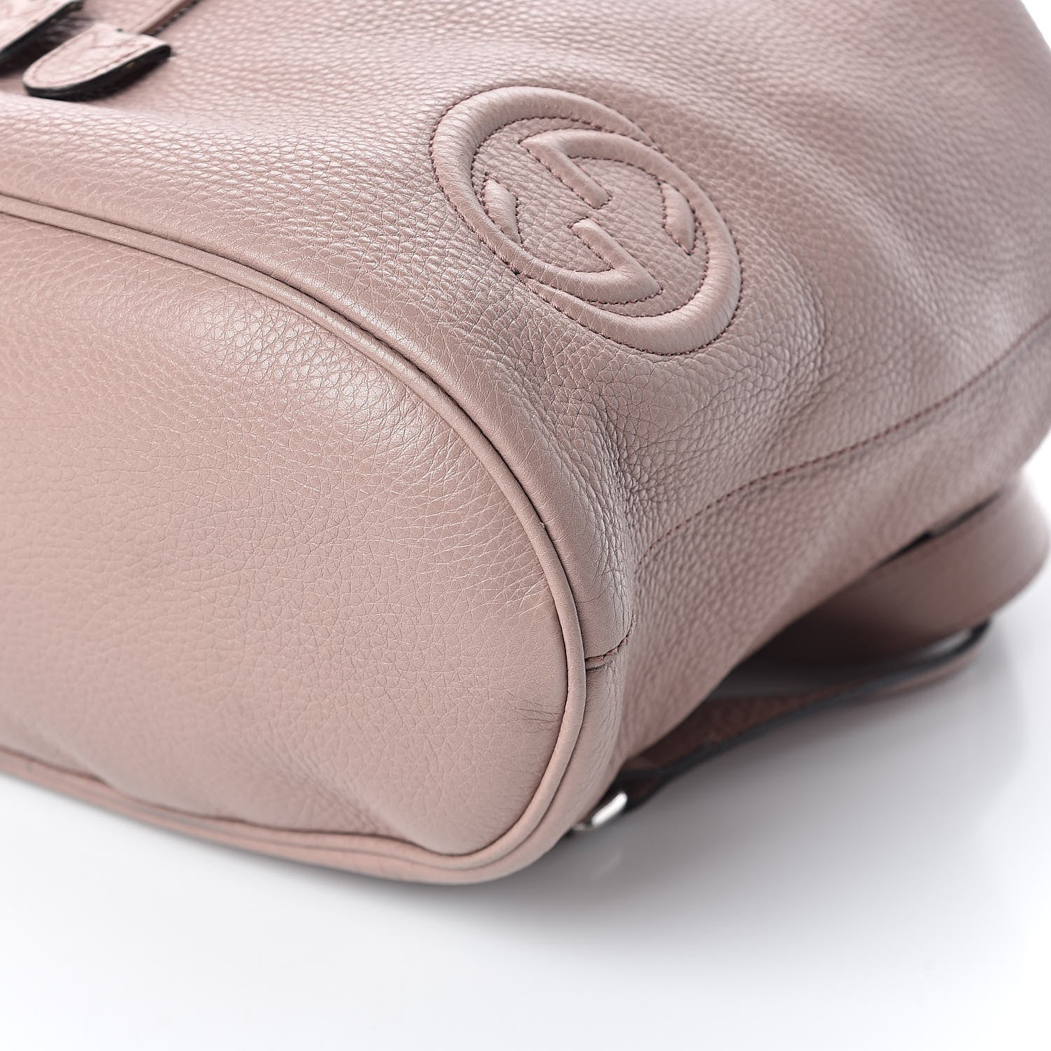 Gucci Pebbled Calfskin Small Soho Drawstring Backpack Pink 10 of 15