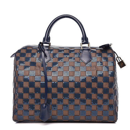 Louis Vuitton Damier Paillettes Speedy 30 Blue 1 of 10